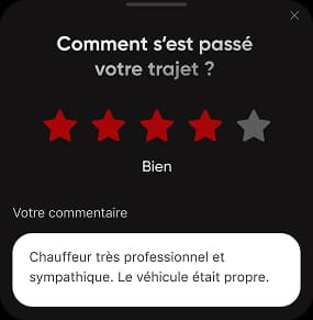 Trip feedback
